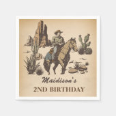 Westerne Cowboy Verjaardagsfeestservetten Servet (Voorkant)