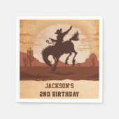 Westerne Cowboy Verjaardagsfeestservetten Servet (Voorkant)