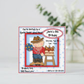 Westerne Cowboy Verjaardagsuitnodigingen Kaart (Staand voorkant)