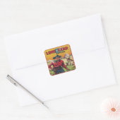 Westerne Cowboy Vierkante Sticker (Envelop)