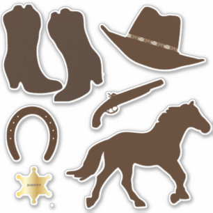Westerne cowboy Vinyl 8" Sticker