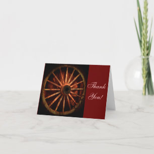Westerne Cowboy Wagon Wheel Bedankt Kaarten