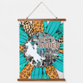 Westerne Cowboy Wall Art Hangend Wandkleed (Voorkant)