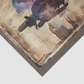 Westerne Cowboy Waterverf ontkoppelingspapier Tissuepapier (Detail)