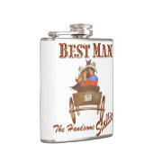 Westerne Cowboy Wedding Flask Groomsmen's Gift Heupfles (Rechts)