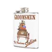 Westerne Cowboy Wedding Flask Groomsmen's Gift Heupfles (Links)