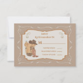 Westerne Cowboy Wedding RSVP-reactiekaarten RSVP Kaartje (Voorkant)