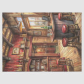 Westerne Cowboy Wild West Bar in Prairie Tissuepapier (Voorkant)