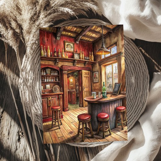 Westerne Cowboy Wild West Bar in Prairie Tissuepapier