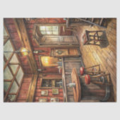 Westerne Cowboy Wild West Bar in Prairie Tissuepapier (Voorkant)