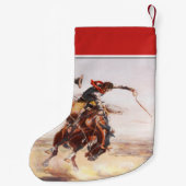 Westerne Cowboy Wild West Bucking Horse 2 Kleine Kerstsok (Achterkant)