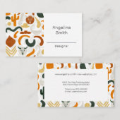 Westerne cowboy woestijnstier schedel boho cactus visitekaartje (Voorkant / Achterkant)