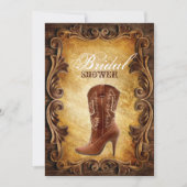 westerne cowboyboots  vrijgezellenfeest kaart (Voorkant)