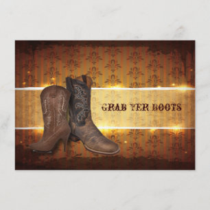 westerne cowboybruiloft in nood aankondiging