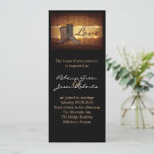 westerne cowboybruiloft in nood kaart (Staand voorkant)