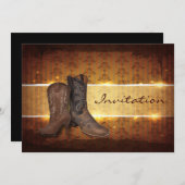 westerne cowboybruiloft in nood kaart (Voorkant / Achterkant)