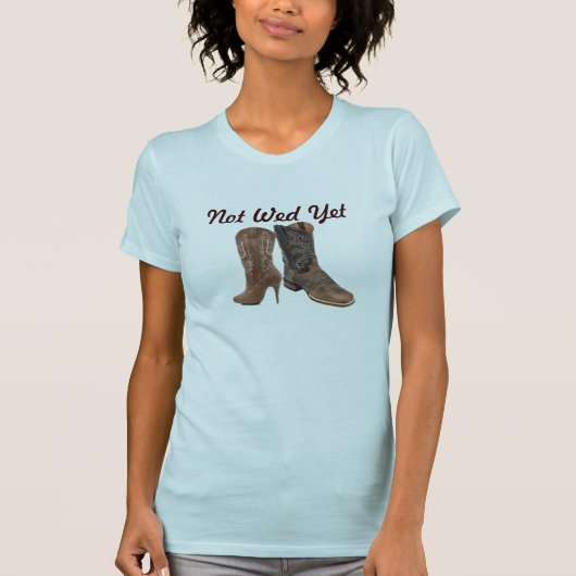 westerne cowboybruiloft in nood t-shirt (Voorkant)