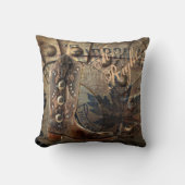 westerne cowboybruiloft met glanzend Wagon Wheel Kussen (Voorkant)