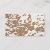 Westerne cowboycotline Diaper-kaart Informatiekaartje (Achterkant)