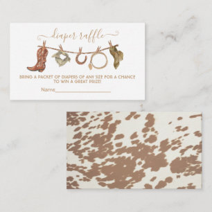 Westerne cowboycotline Diaper-kaart Informatiekaartje