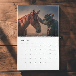 Westerne cowboykalender kalender