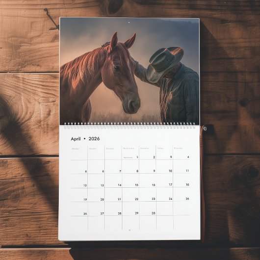 Westerne cowboykalender kalender