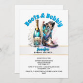 Westerne cowboylaars bubbly glanzende shimmer chic kaart (Voorkant / Achterkant)