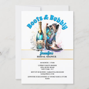 Westerne cowboylaars bubbly glanzende shimmer chic kaart