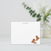 Westerne cowboylaarzen Aangepast Bedankkaart (Staand voorkant)