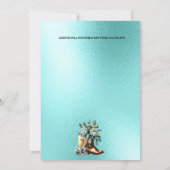 Westerne cowboylaarzen aquamarijn blauwgroen bubbl kaart (Achterkant)