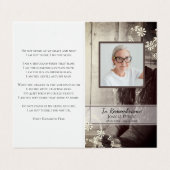 Westerne Cowboylaarzen begrafenisgebed Visitekaartje (Buitenkant ongevouwen)