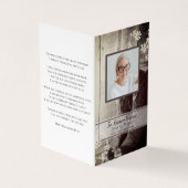 Westerne Cowboylaarzen begrafenisgebed Visitekaartje (Buitenkant)