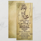 westerne cowboylaarzen bruids doucheuitnodigingen kaart (Voorkant / Achterkant)