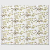 Westerne cowboylaarzen en Pet Cadeaupapier (Vlak)