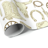 Westerne cowboylaarzen en Pet Cadeaupapier (Rol Hoek)