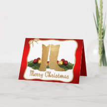 Westerne cowboylaarzen garland touw vrolijk kerstf