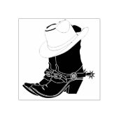 Westerne cowboylaarzen & Pet Rubberstempel (Afrduk)
