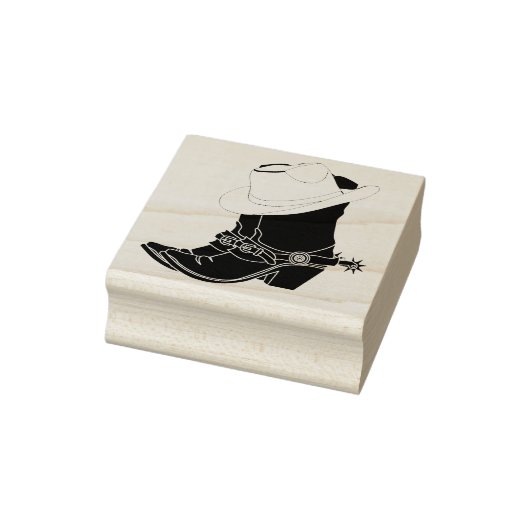 Westerne cowboylaarzen & Pet Rubberstempel (Stempel)