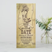 westerne cowboylaarzen Sla de datumkaarten op Save The Date (Staand voorkant)