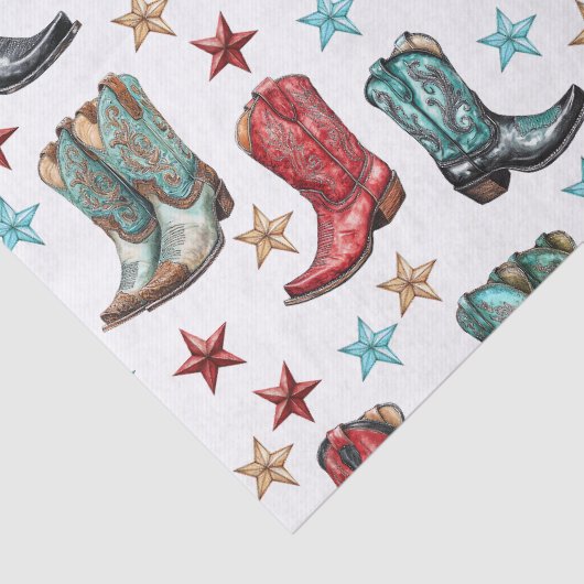 Westerne cowboylaarzen tissuepapier (Detail)