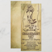 westerne cowboylaarzen verlovingsfeestuitnodiginge kaart (Voorkant / Achterkant)