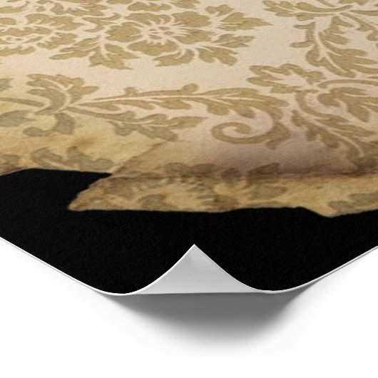 Westerne cowboylaarzen voor wilde bloemen in Damas Poster (Hoek)