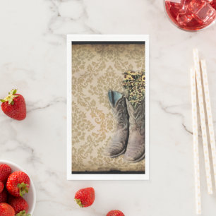 Westerne cowboylaarzen voor wilde bloemen in Damas Servet