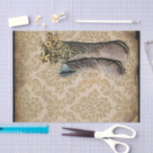 Westerne cowboylaarzen voor wilde bloemen in Damas Tissuepapier (Craft)