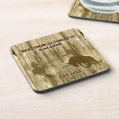 Westerne cowboyranch, landelijk bier onderzetter (Linkerzijde)