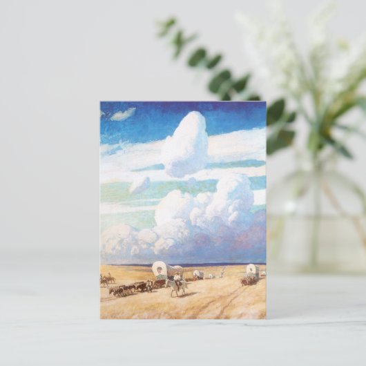  Westerne cowboys, afgedekt door Wyeth Briefkaart (Staand voorkant)