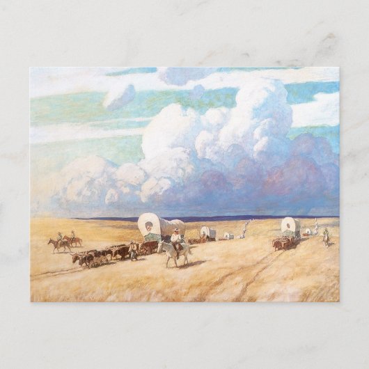  Westerne cowboys, afgedekt door Wyeth Briefkaart (Voorkant)