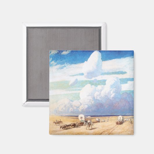  Westerne cowboys, afgedekt door Wyeth Magneet (Voorkant / Achterkant)