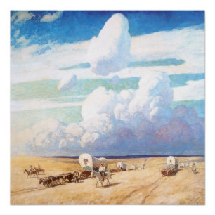  Westerne cowboys, afgedekt door Wyeth Perfect Poster