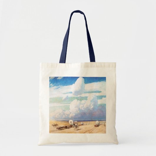 Westerne cowboys, afgedekt door Wyeth Tote Bag (Voorkant)